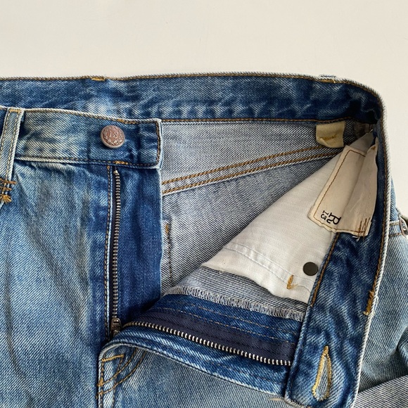 R13 $345 Hook Adjustable Cut Off Cuffed Jasper Blue Denim Jean Shorts SZ 27 - Picture 12 of 16